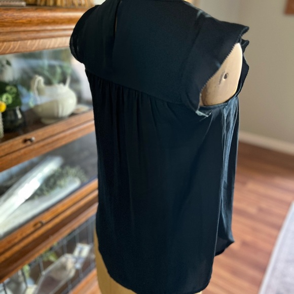 LOFT XS navy blue silky feel sleeveless top - Picture 5 of 6